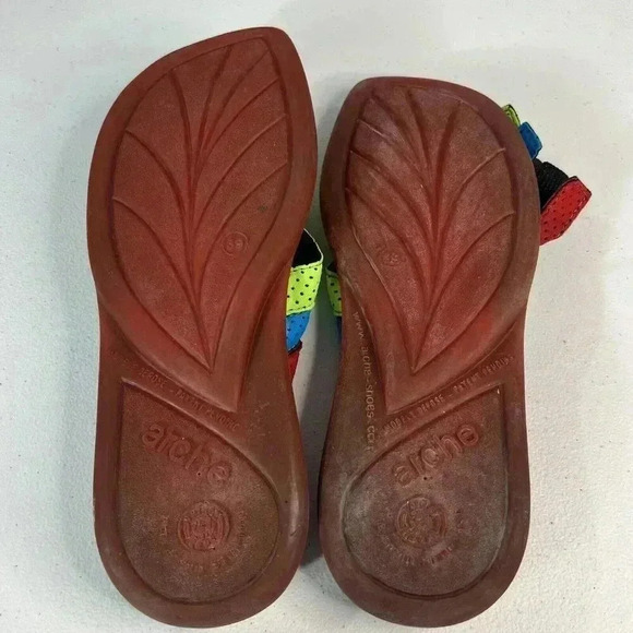 Rare Arche Nubuck Slides Neon Colorful Beach Sandals Size 8 NEW Vintage Bright - Picture 6 of 9